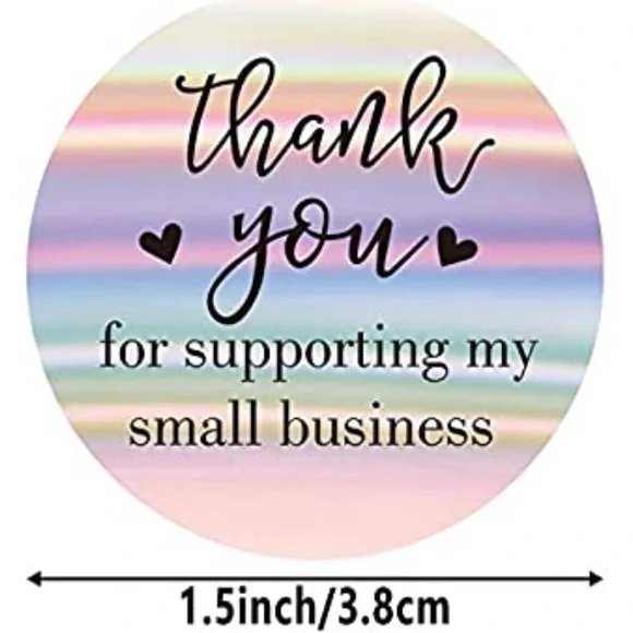 LAST SET! 100 HOLOGRAPHIC SILVER stickers 1.5 inch - Picture 5 of 5